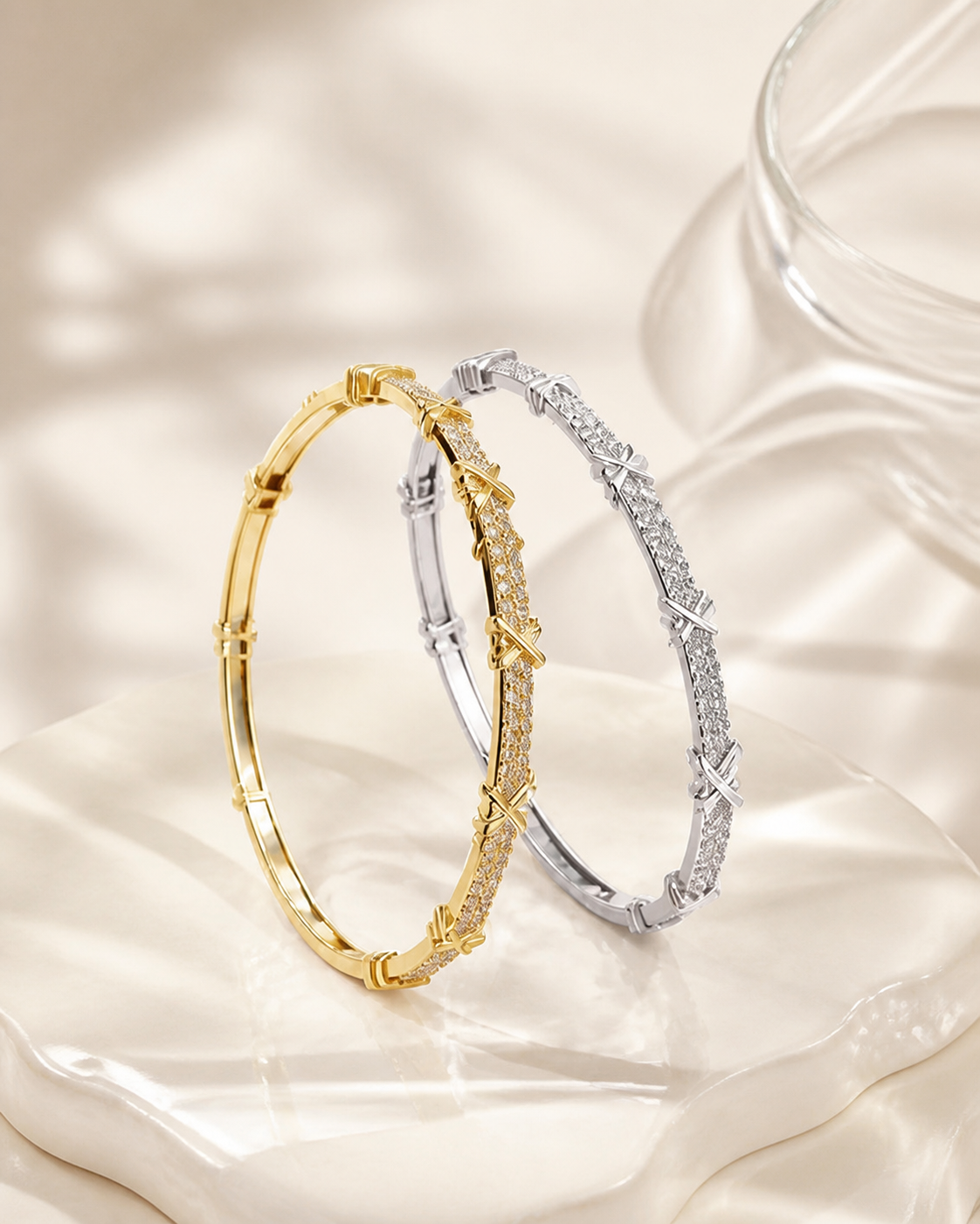 Pearl Crystal Cuff