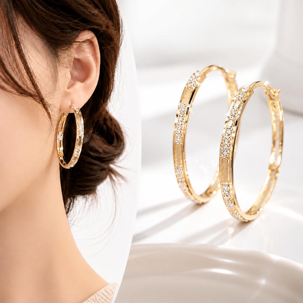 Crystal Cylinder Earrings