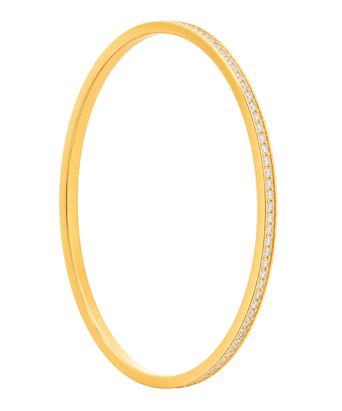 Gold channel bangle
