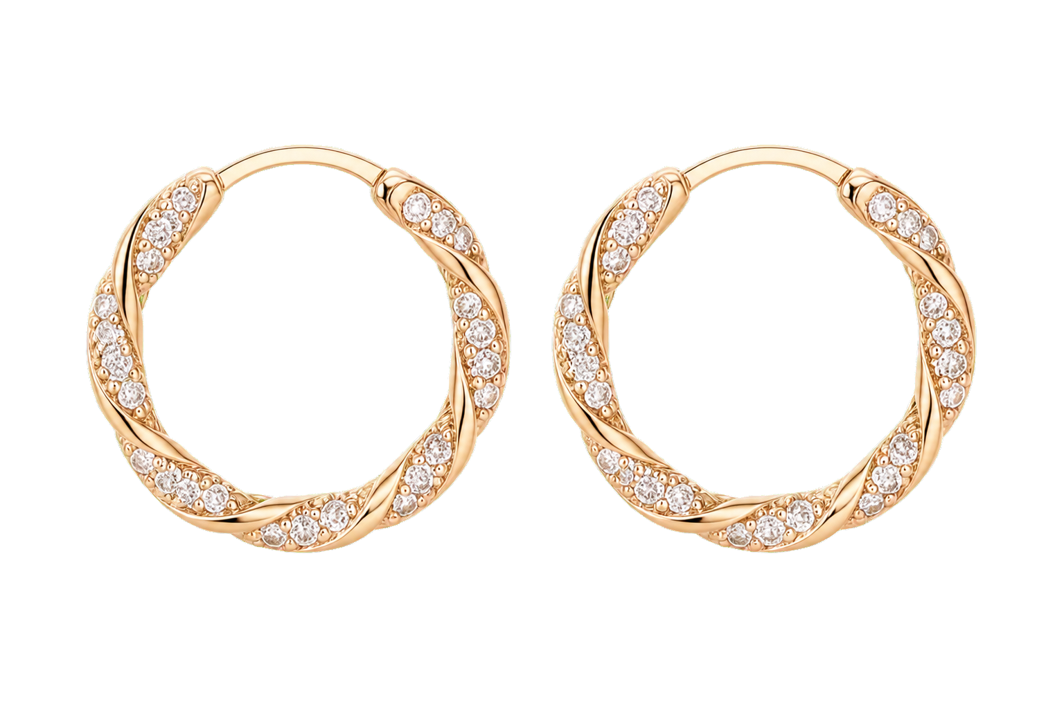 Twisted hoop earrings